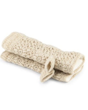 Fingerless Gloves Crochet Beige - Things I Like Things I Love