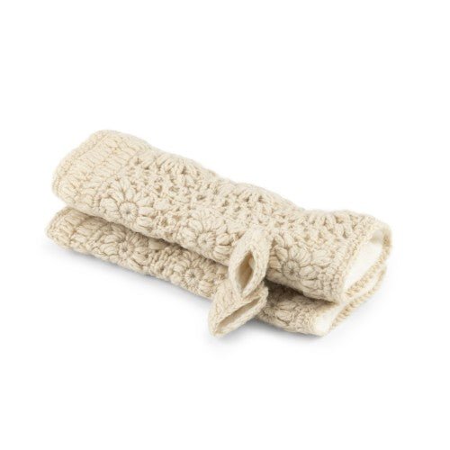 Fingerless Gloves Crochet Beige - Things I Like Things I Love