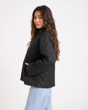 Gilly Quilted Spring Jacket Black - Things I Like Things I Love