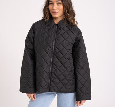 Gilly Quilted Spring Jacket Black - Things I Like Things I Love