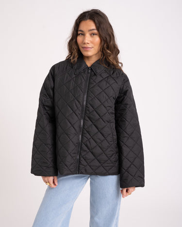 Gilly Quilted Spring Jacket Black - Things I Like Things I Love