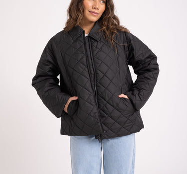 Gilly Quilted Spring Jacket Black - Things I Like Things I Love