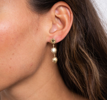 Gold Sun Earring Long - Things I Like Things I Love