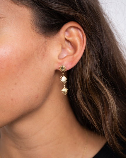 Gold Sun Earring Long - Things I Like Things I Love