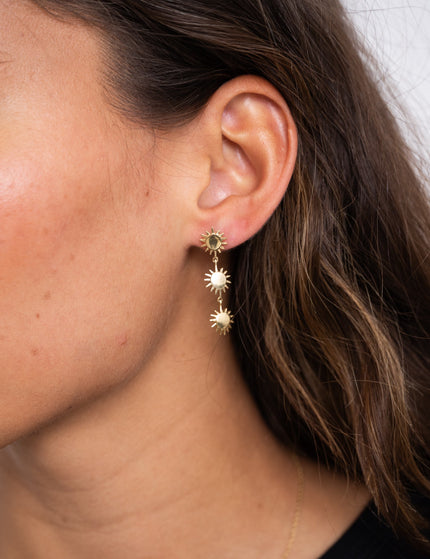 Gold Sun Earring Long - Things I Like Things I Love