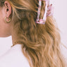 Hair Claw Clip Rectangle Pastel Pink Sheet - Things I Like Things I Love