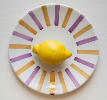 Handmade Dinner Plate Lila/Yellow/Gold - Things I Like Things I Love