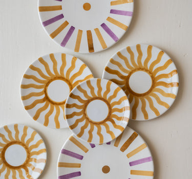 Handmade Dinner Plate Lila/Yellow/Gold - Things I Like Things I Love