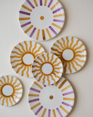 Handmade Dinner Plate Lila/Yellow/Gold - Things I Like Things I Love