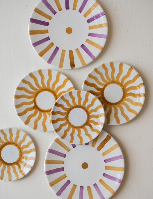 Handmade Dinner Plate Lila/Yellow/Gold - Things I Like Things I Love