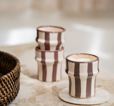 Handmade Espresso Mug Beldi Stripe - Things I Like Things I Love