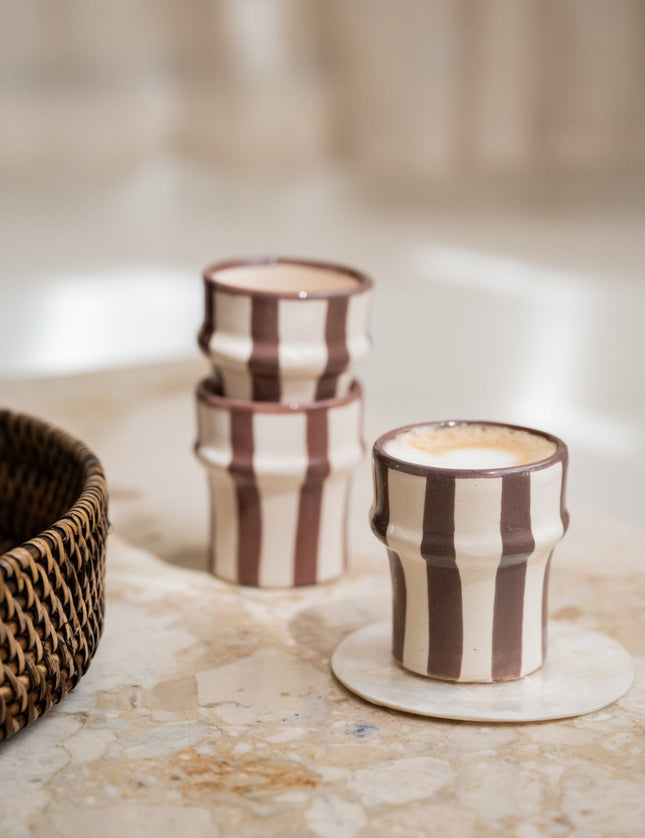 Handmade Espresso Mug Beldi Stripe - Things I Like Things I Love