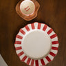 Handmade Hector Dinner Plate Red Stripe - Things I Like Things I Love