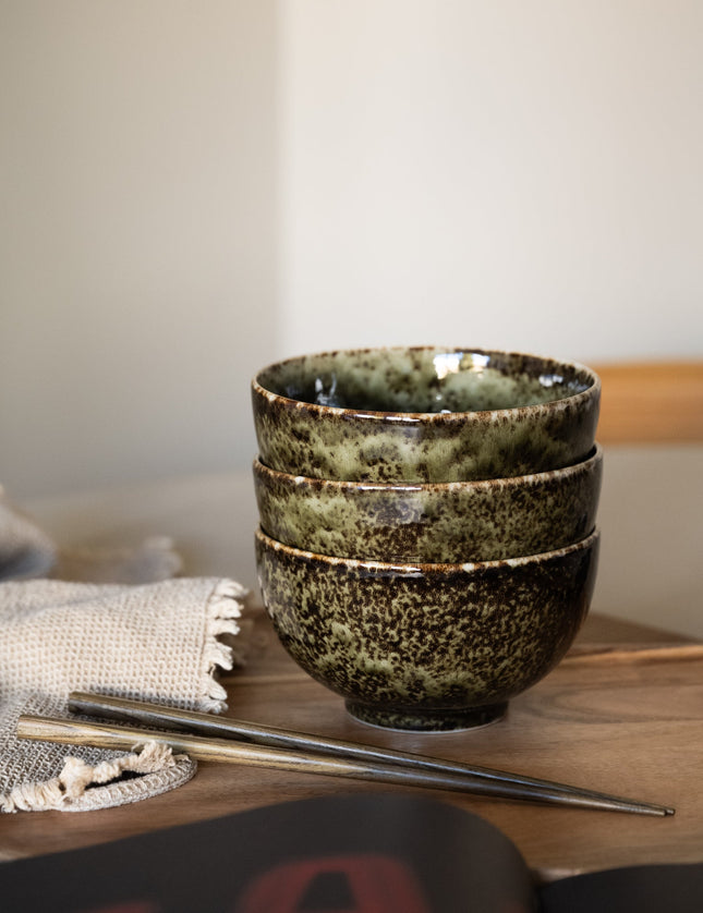 Handmade Japanese Bowl Shinryoku Okonomi Green - Things I Like Things I Love