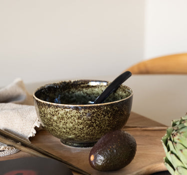 Handmade Japanese Bowl Shinryoku Okonomi Green - Things I Like Things I Love