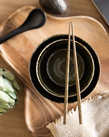 Handmade Japanese Bowl Shinryoku Okonomi Green - Things I Like Things I Love