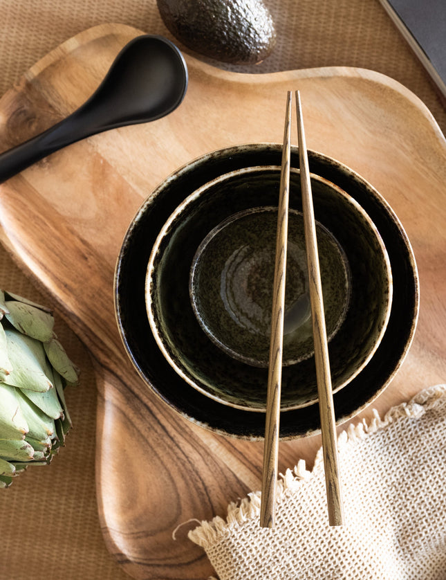 Handmade Japanese Bowl Shinryoku Okonomi Green - Things I Like Things I Love