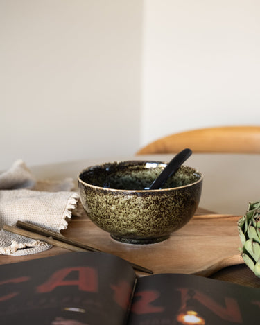 Handmade Japanese Bowl Shinryoku Okonomi Green - Things I Like Things I Love