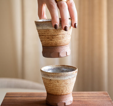 Handmade Japanese Craft Cup Beige - Things I Like Things I Love