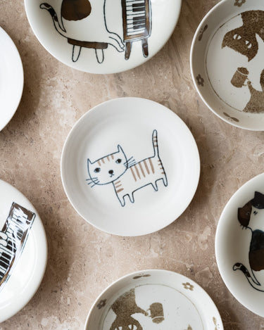 Handmade Japanese Mini Plate Cat Neko Maruke - Things I Like Things I Love