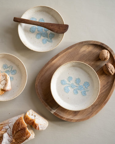 Handmade Japanese Mini Plate Koshoku Leaf Blue - Things I Like Things I Love