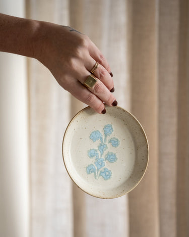 Handmade Japanese Mini Plate Koshoku Leaf Blue - Things I Like Things I Love