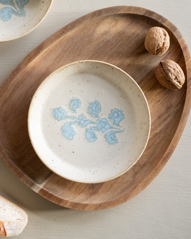 Handmade Japanese Mini Plate Koshoku Leaf Blue - Things I Like Things I Love