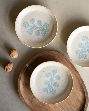 Handmade Japanese Mini Plate Koshoku Leaf Blue - Things I Like Things I Love