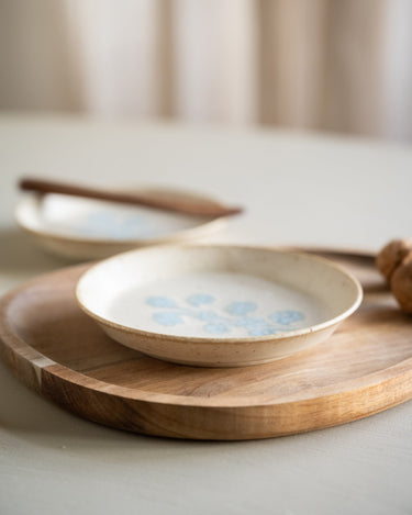 Handmade Japanese Mini Plate Koshoku Leaf Blue - Things I Like Things I Love