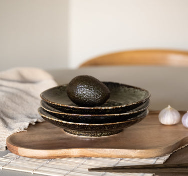 Handmade Japanese Shinryoku Breakfast Plate Green - Things I Like Things I Love