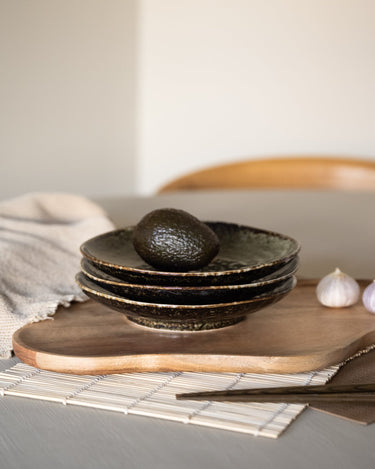 Handmade Japanese Shinryoku Breakfast Plate Green - Things I Like Things I Love