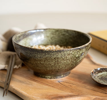 Handmade Japanese Shinryoku Ramen Bowl Green - Things I Like Things I Love