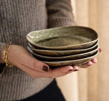 Handmade Japanese Shinryoku Side Plate Green - Things I Like Things I Love