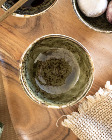 Handmade Japanese Shinryoku Triangle Bowl Green - Things I Like Things I Love