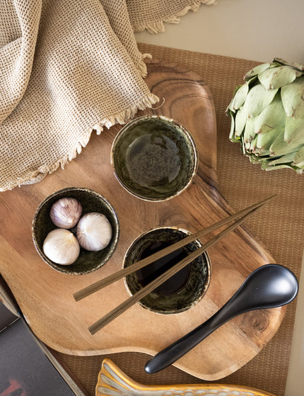 Handmade Japanese Shinryoku Triangle Bowl Green - Things I Like Things I Love