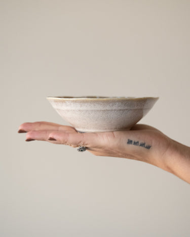 Handmade Japanese Small Bowl Mermaid Matte Beige - Things I Like Things I Love