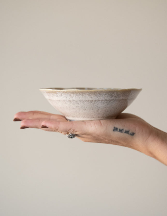 Handmade Japanese Small Bowl Mermaid Matte Beige - Things I Like Things I Love