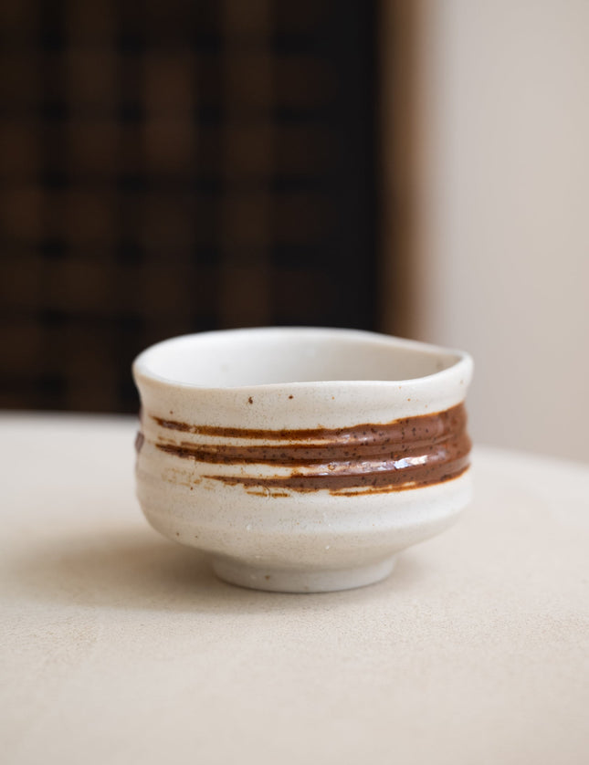 Handmade Japanese Soya Sauce Cup Kobiki White/Brown - Things I Like Things I Love