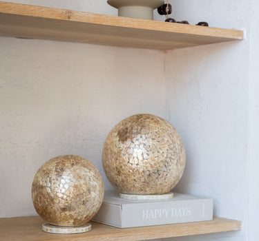 Handmade Lamp Globe Mozaïk Gold - Things I Like Things I Love