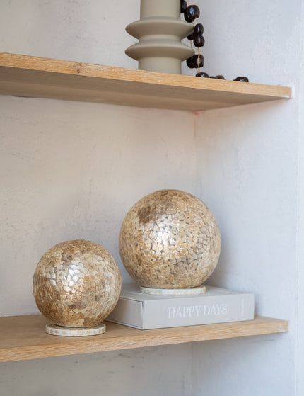 Handmade Lamp Globe Mozaïk Gold - Things I Like Things I Love