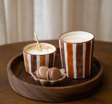 Handmade Latte Mug Nougat Stripe - Things I Like Things I Love