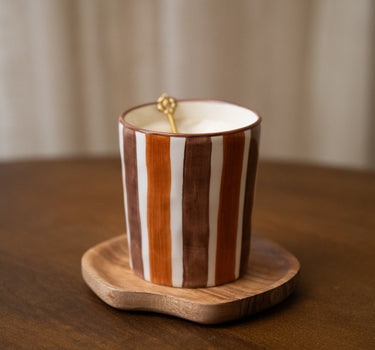 Handmade Latte Mug Nougat Stripe - Things I Like Things I Love