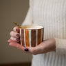 Handmade Nougat Stripe Cappuccino Mug - Things I Like Things I Love