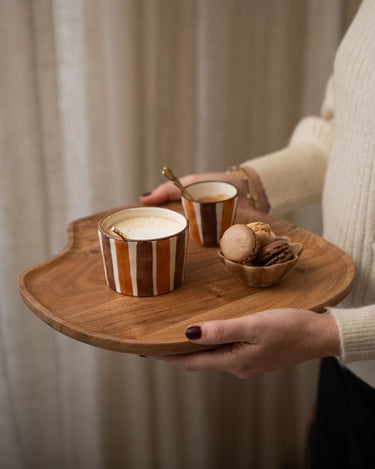 Handmade Nougat Stripe Cappuccino Mug - Things I Like Things I Love