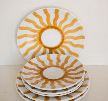 Handmade Small Plate Yellow Stripe - Things I Like Things I Love