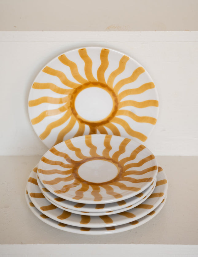 Handmade Small Plate Yellow Stripe - Things I Like Things I Love