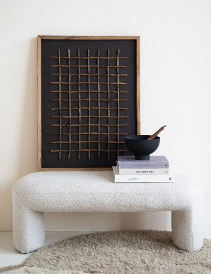 Handmade Wall Art Checker Brown/Black - Things I Like Things I Love