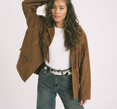 Hazel Suede Jacket Friar Brown - Things I Like Things I Love