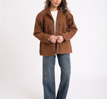 Hazel Suede Jacket Friar Brown - Things I Like Things I Love