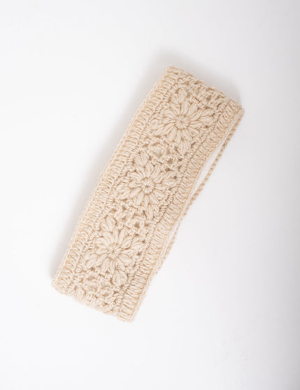 Headband Crochet Beige - Things I Like Things I Love